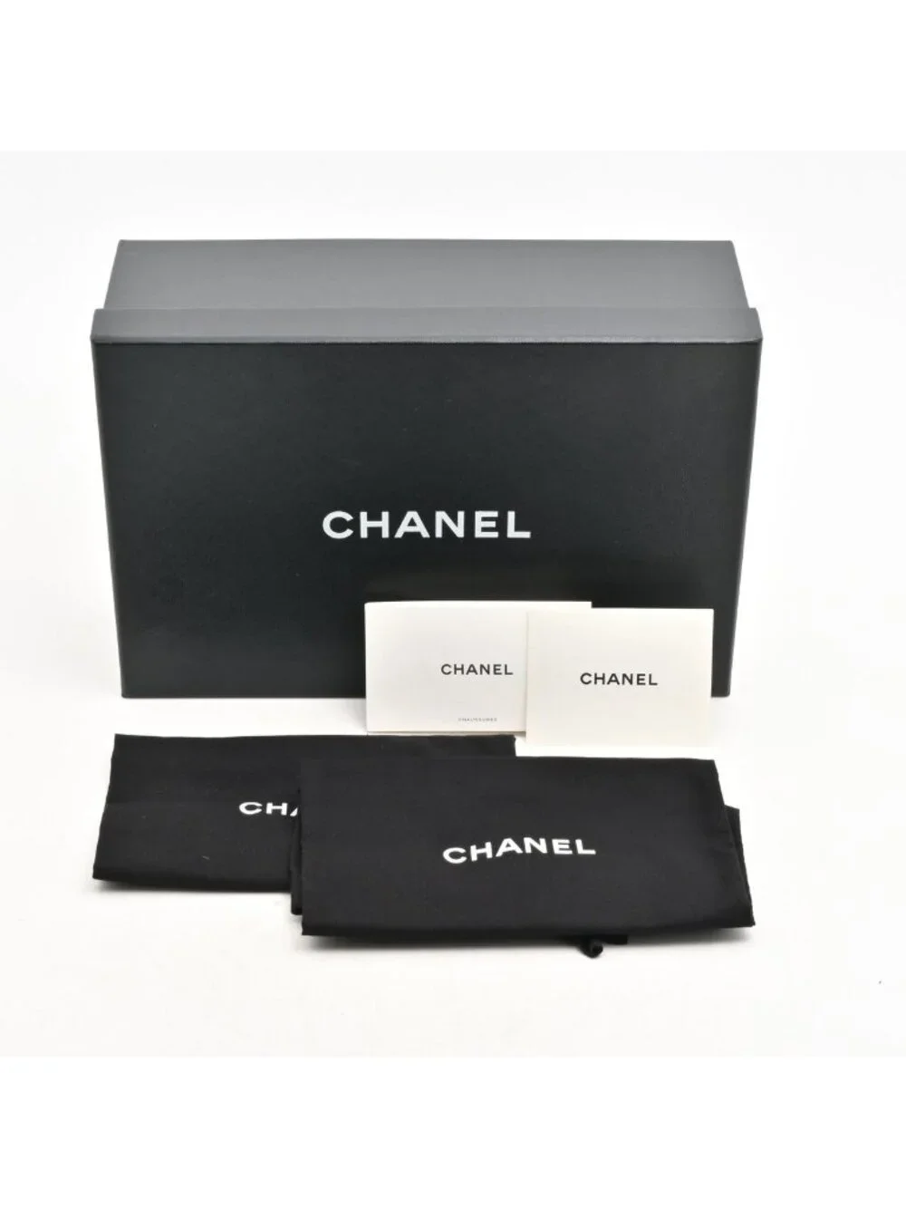 Chanel Sandals Black Gold Leather